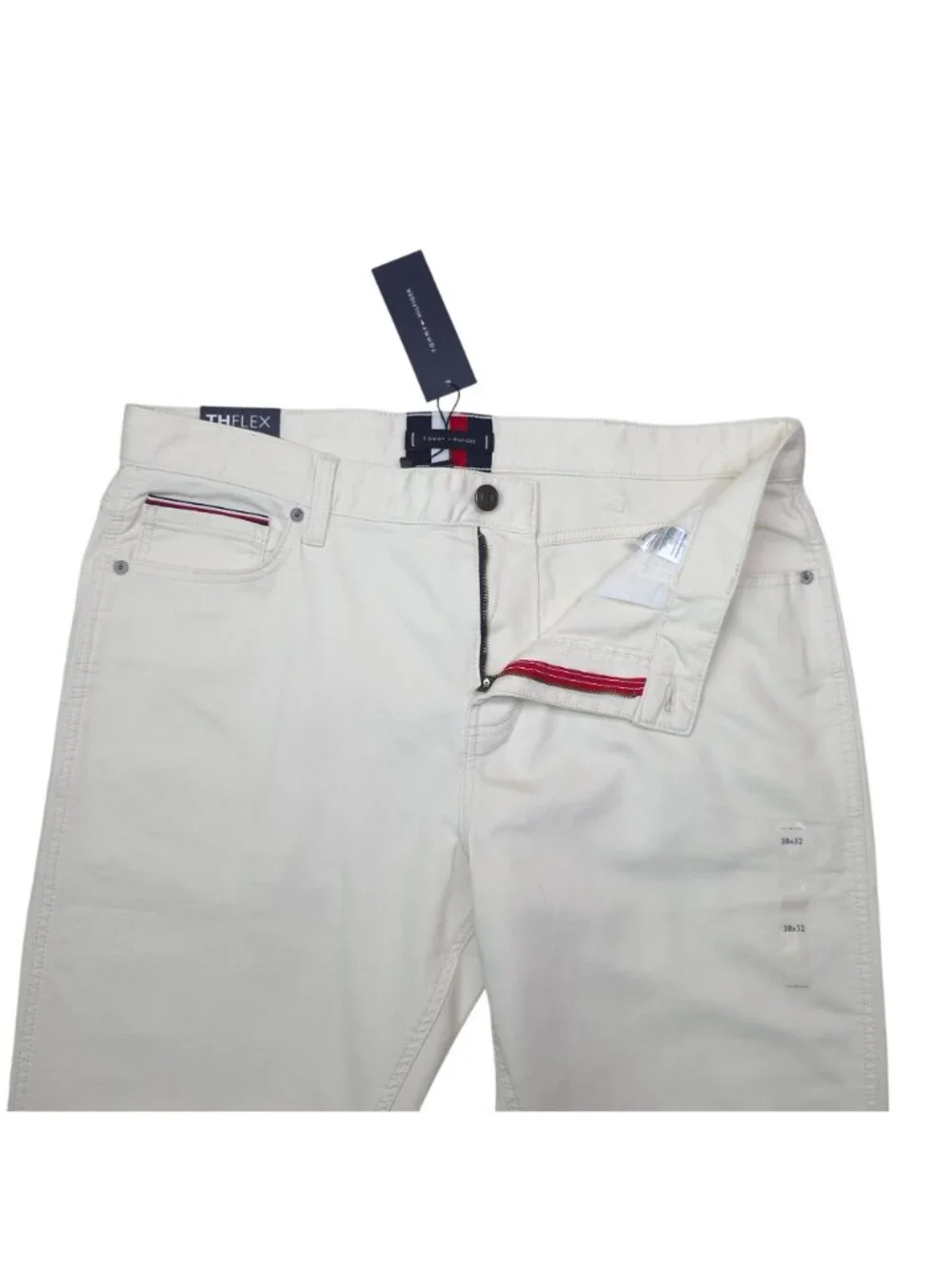 Tommy Hilfiger TH Flex Mens Chino Pants 38x30 Cotton Blend Stretch Casual